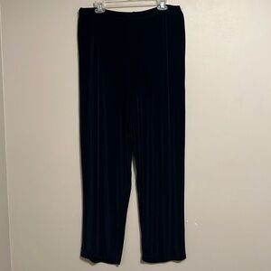 Bechamel Velvet Look Wide Leg Pull On Pants Size Large Women’s Color Blue‎